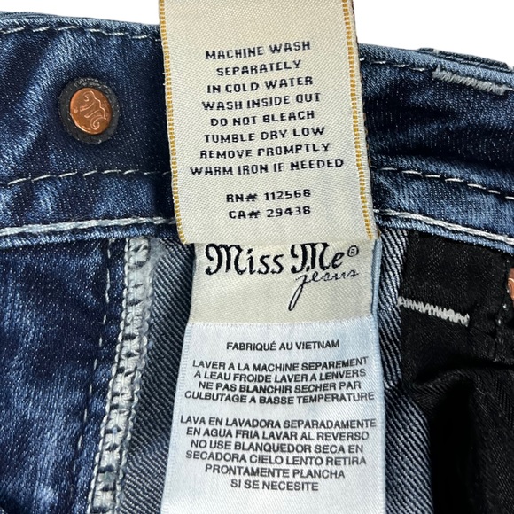 Miss Me Womens 28 X 32 (actual) Jeans Signature Boot Blue Cotton Blend Size 27 - Picture 12 of 12